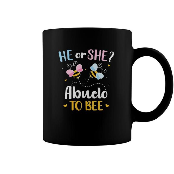 Mens Gender Reveal He Or She Abuelo Matching Family Baby Party Coffee Mug