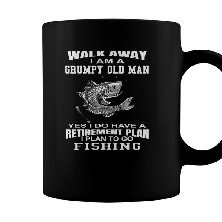 Mens Grumpy Old Man Fisherman Fishing Retirement Fish Tee Coffee Mug