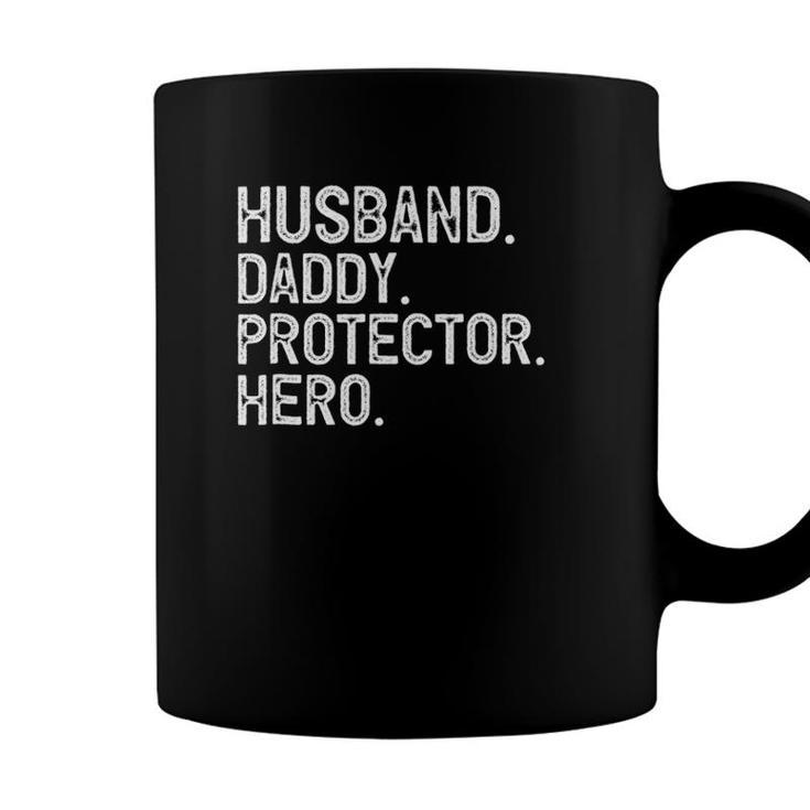 Mens Husband Daddy Protector Hero Fathers Day Gift Coffee Mug