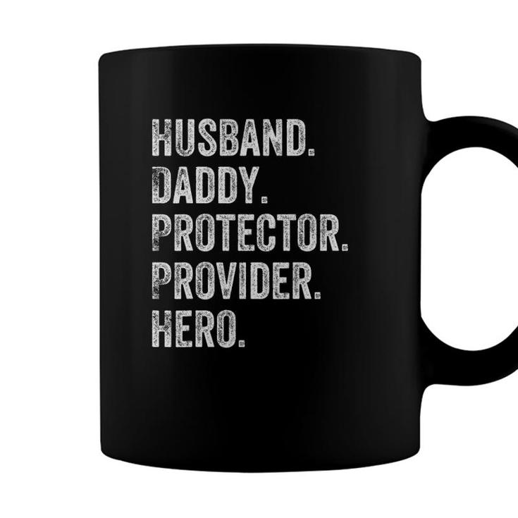 Mens Husband Daddy Protector Provider Hero Coffee Mug