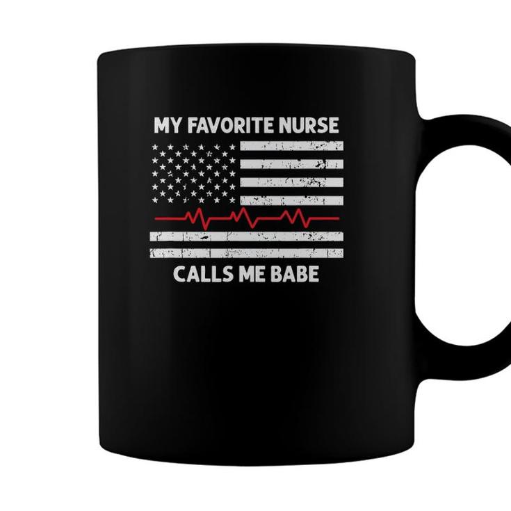 Mens My Favorite Nurse Calls Me Babe Gift For Boyfriend Husband Coffee Mug