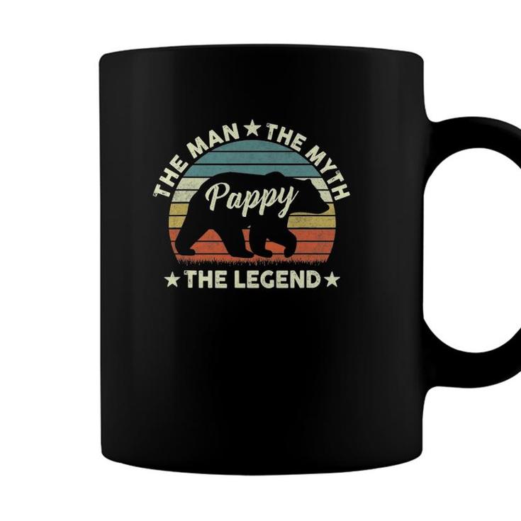 Mens Pappy Bear  Gift For Fathers Day The Man Myth Legend Coffee Mug