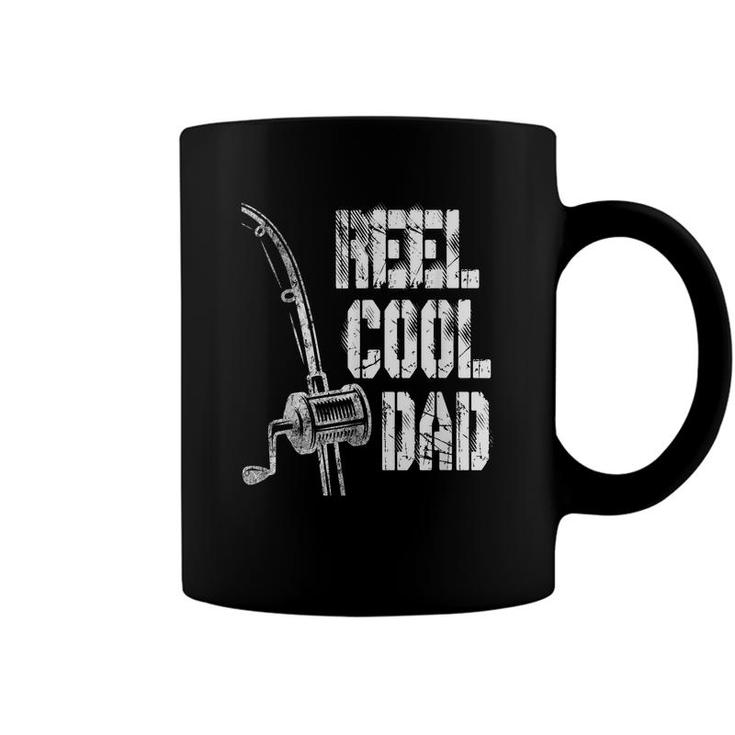 Mens Reel Cool Dad Fishing Daddy Mens Fathers Day Gift-Idea  Coffee Mug