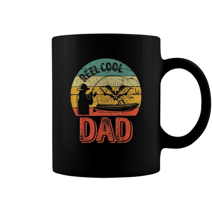 Mens Reel Cool Dad  Funny Fisherman Christmas Gift  Coffee Mug