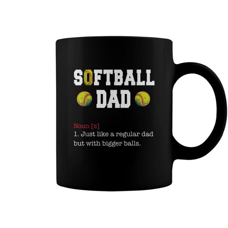 Mens Softball Dad Just Like A Regular Dad  Fathers Day  Coffee Mug