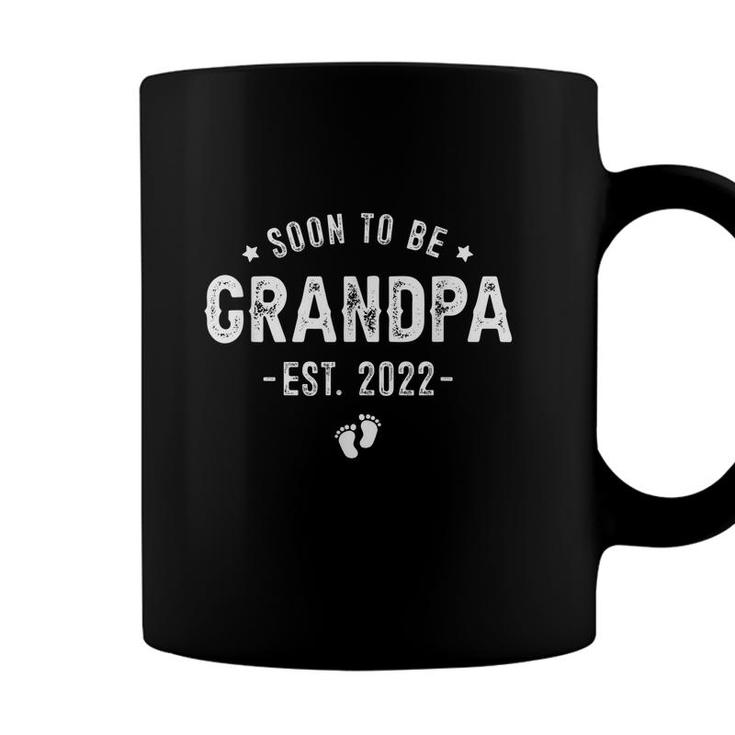 Mens Soon To Be Grandpa 2022 Promoted To Grandfather New Grandpa Coffee Mug