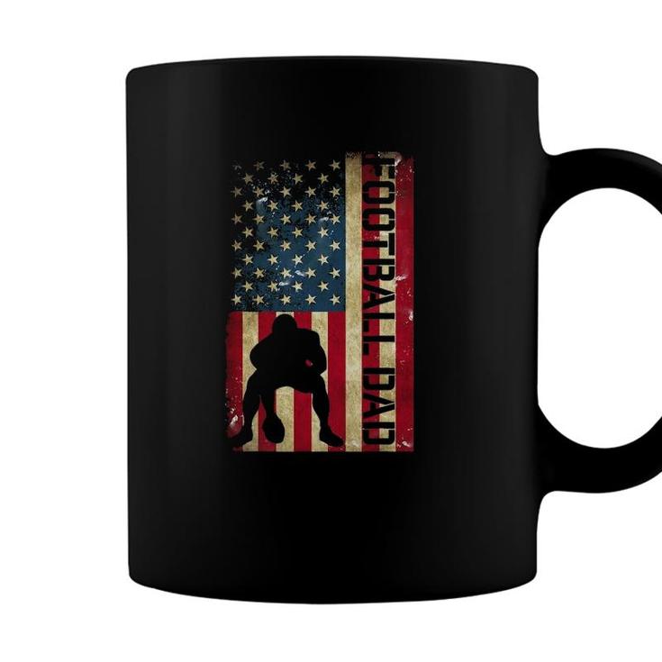 Mens Usa Flag Football Dad - Pittsburgh Lineman Fathers Day Gift Coffee Mug