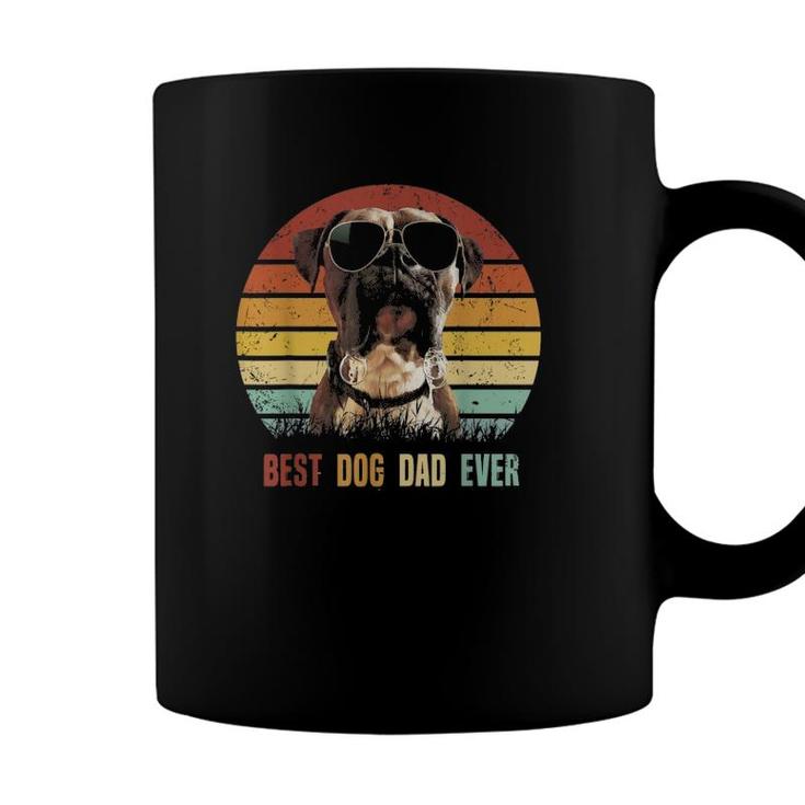 Mens Vintage Best Dog Dad Ever Boxer Dog Fathers Day Gifts Coffee Mug