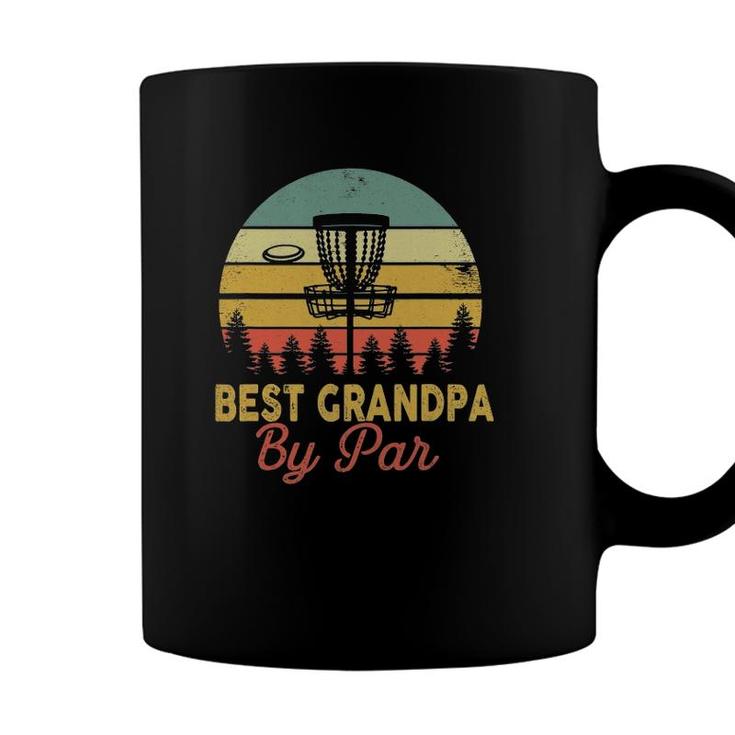 Mens Vintage Best Grandpa By Par Disc Golf Gift Dad Fathers Papa Coffee Mug