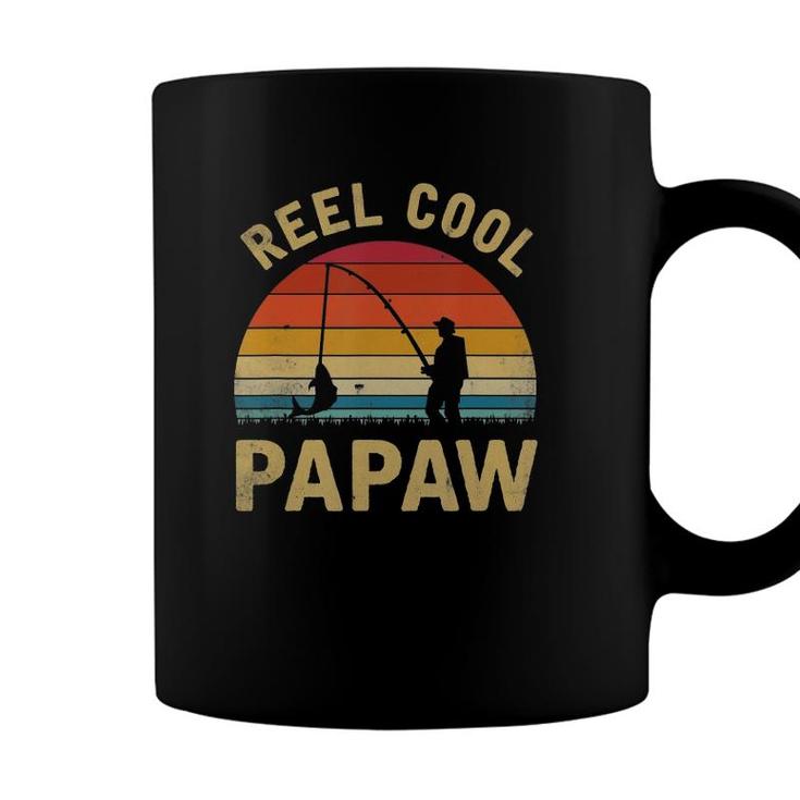 Mens Vintage Reel Cool Papaw Fish Fishing Fathers Day Gift Coffee Mug