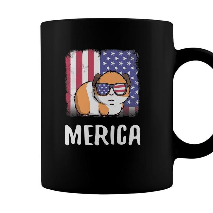 Merica Guinea Pig Usa American Flag 4Th Of July Cute Coffee Mug
