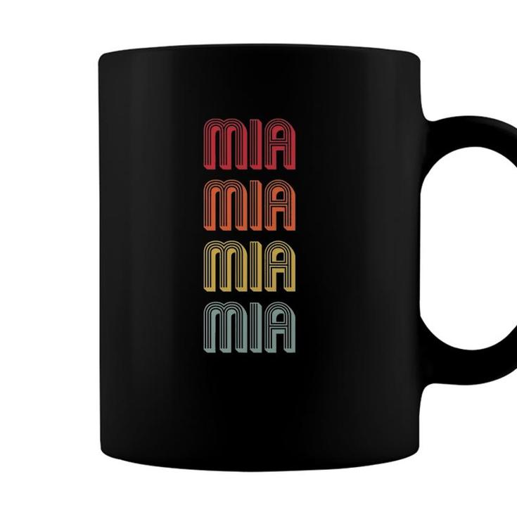 Mia Gift Name Personalized Retro Vintage 80S 90S Birthday Coffee Mug
