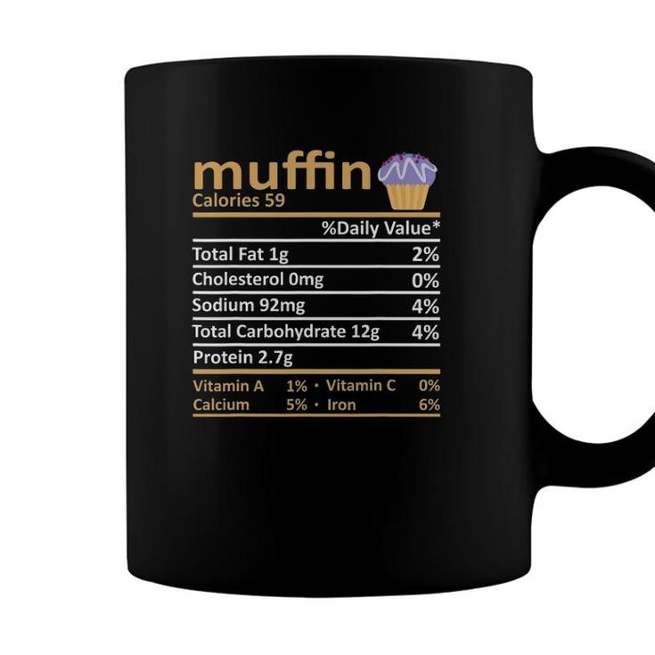 Muffin Nutrition Food Facts Thanksgiving Funny Christmas Coffee Mug