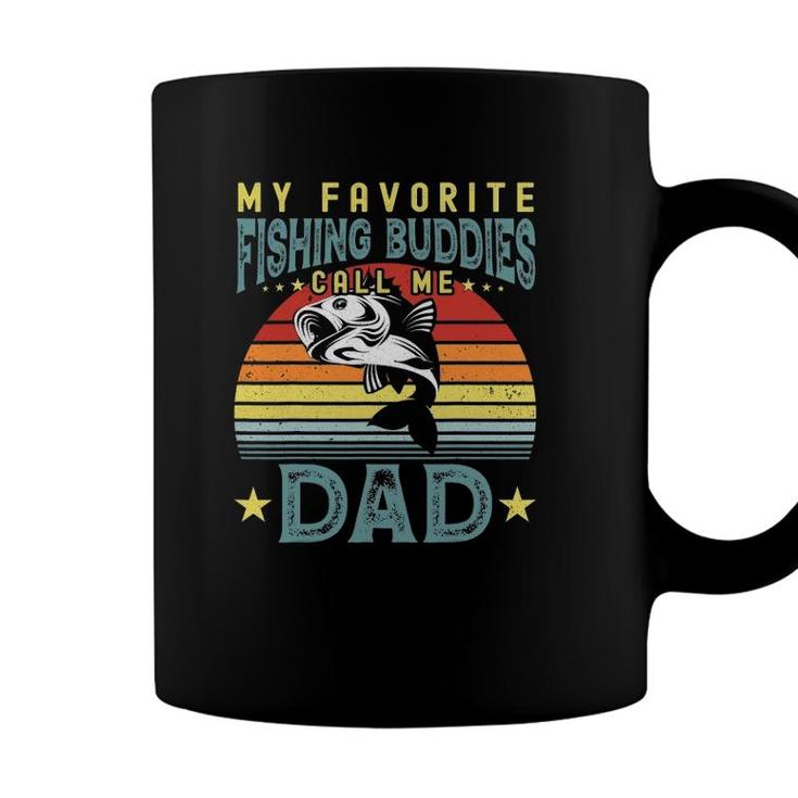 My Favorite Fishing Buddies Call Me Dad Fathers Day Mens Coffee Mug