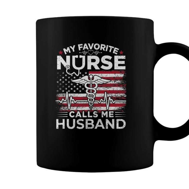 My Favorite Nurse Calls Me Husband Usa Flag Husband Gift Coffee Mug