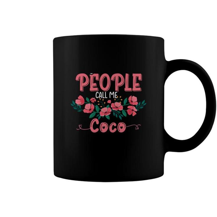 My Favorite People Call Me Coco Grandma Floral Mothers Day   Coffee Mug