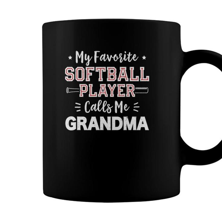 My Favorite Softball Player Calls Me Grandma Softball Coffee Mug