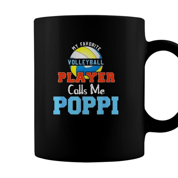 My Favorite Volleyball Player Calls Me Poppi Coffee Mug
