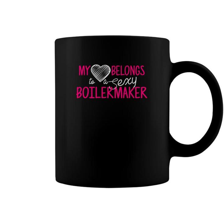 My Heart Belongs To A Sexy Boilermaker Wife Coffee Mug
