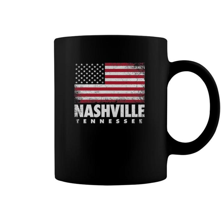 Nashville Tennessee 4Th Of July American Flag Usa America Coffee Mug