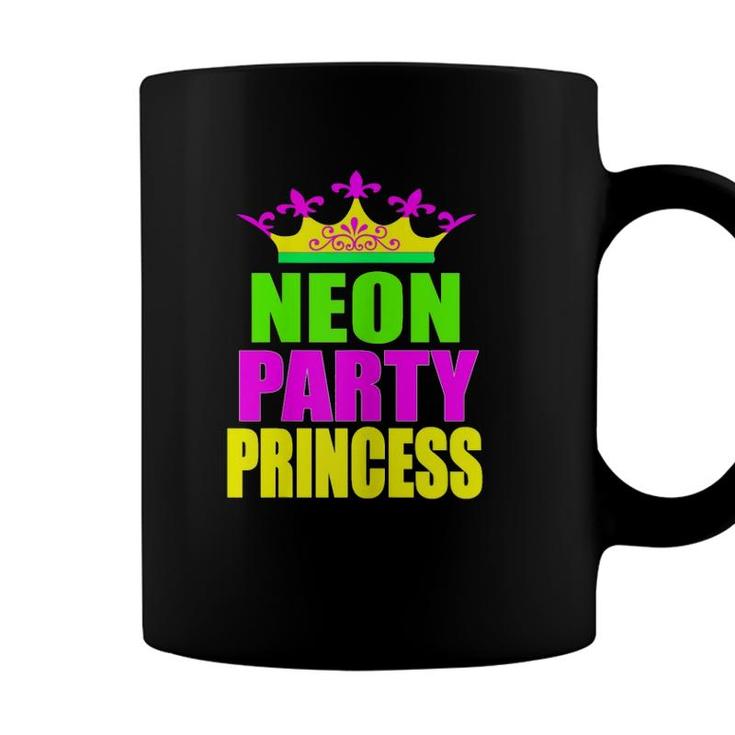 Neon Party Princess Girls Birthday Party Coffee Mug
