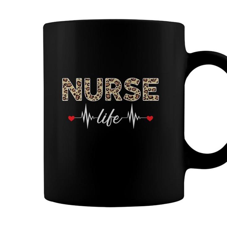 Nurse Life Leopard Nurse Heart Beat Great New 2022 Coffee Mug