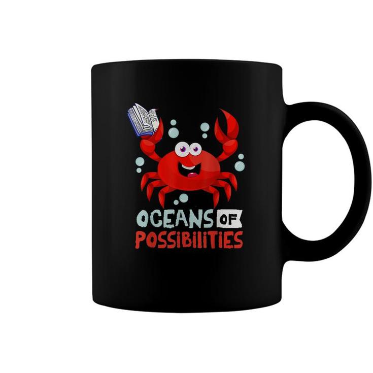 Oceans Of Possibilities Summer Reading 2022  Crab  Coffee Mug