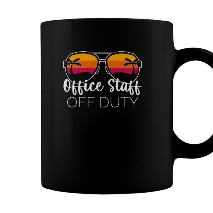 Office Staff Off Duty Sunglasses Beach Sunset Coffee Mug