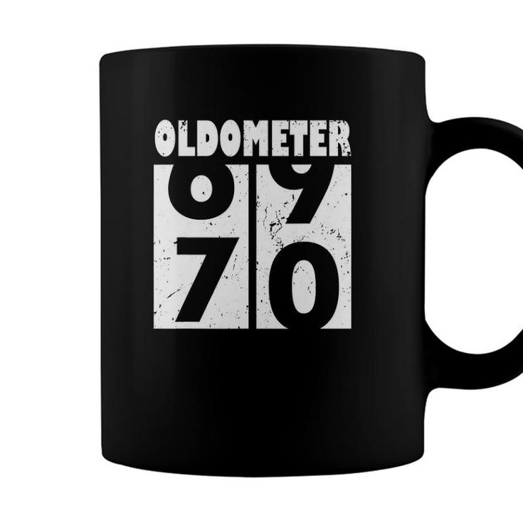 Oldometer 70 Funny 70Th Birthday Gift 69- 70 Years Old Coffee Mug