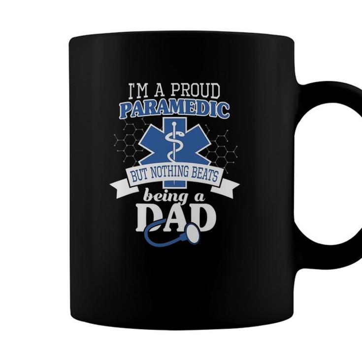 Paramedic And Proud Dad  Cool Gift For Daddy Emt Father Coffee Mug