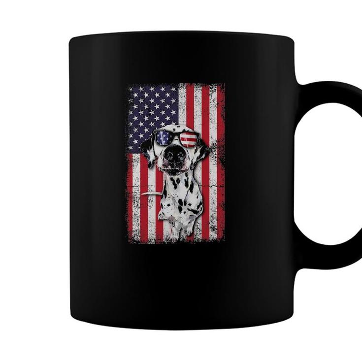 Patriotic Dalmatian 4Th Of July Sunglasses Usa American Flag Coffee Mug