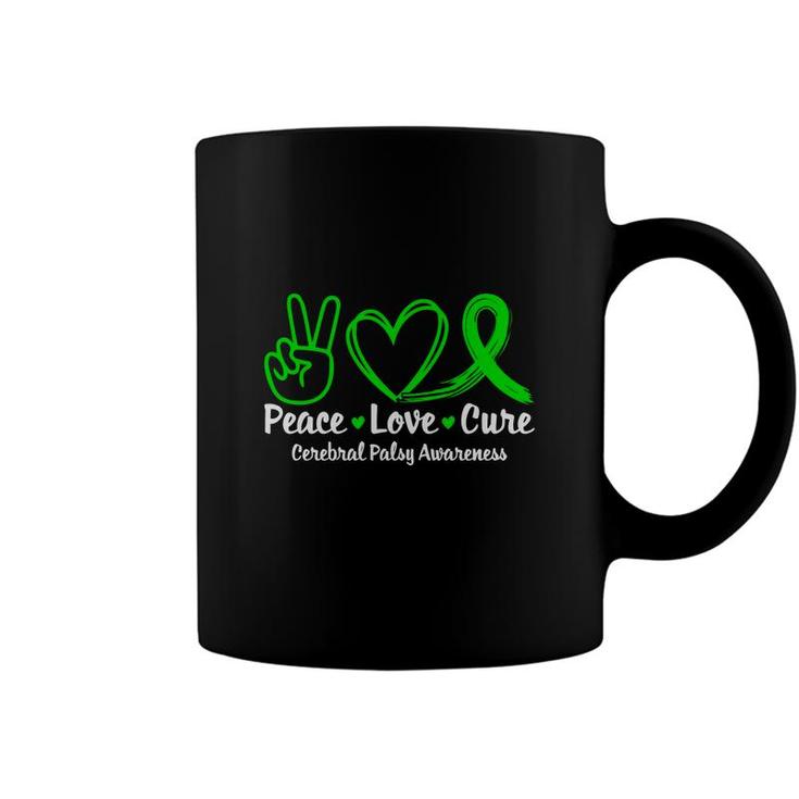 Peace Love Cure Fight Cerebral Palsy Awareness Coffee Mug