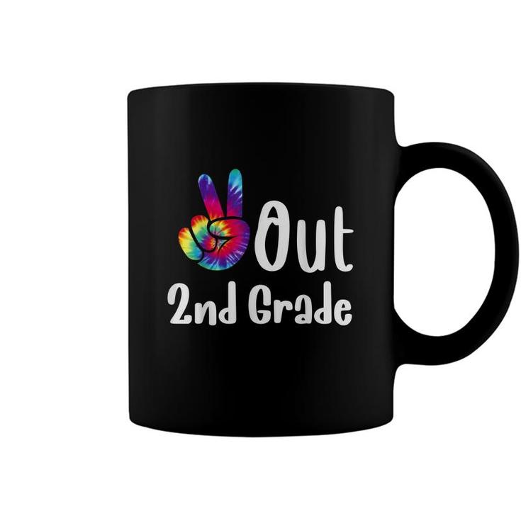 Peace Out 2Nd Grade Tie Dye Kids Graduation Class Of 2022  Coffee Mug