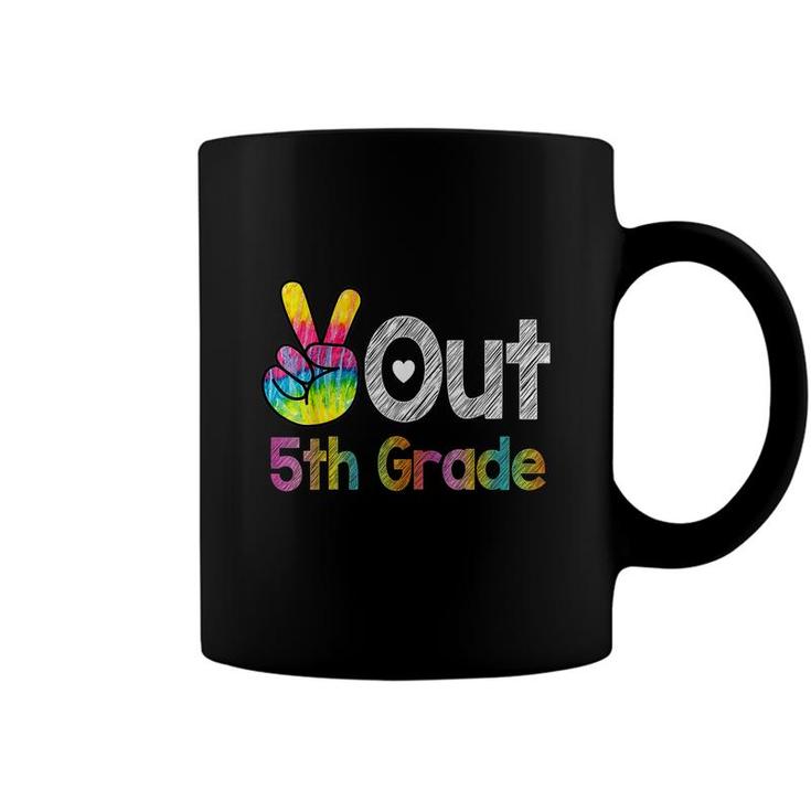 Peace Out 5Th Grade Tie Dye Graduation Class Of 2022 Coffee Mug