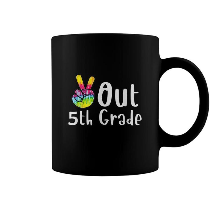 Peace Out 5Th Grade Tie Dye Graduation Class Of 2022 Virtual Coffee Mug