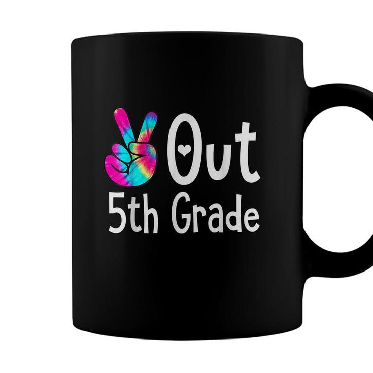 Peace Out 5Th Grade Tie Dye Graduation Last Day Of School  Coffee Mug