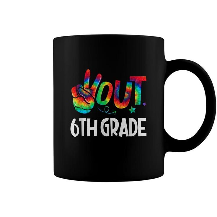 Peace Out 6Th Grade Last Day Of School 6Th Grad Tie Dye Kids  Coffee Mug