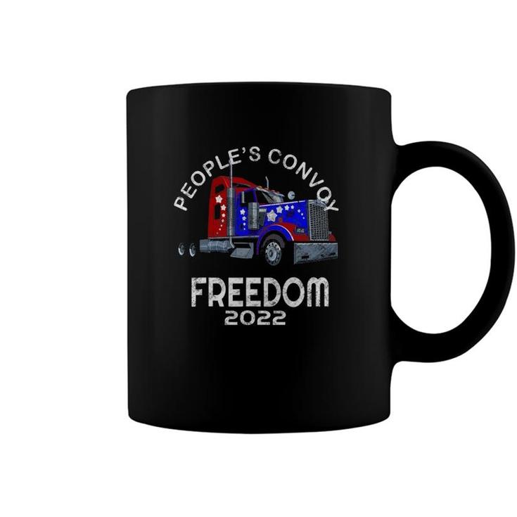 People’S Convoy Freedom 2022 Support Truckers Coffee Mug