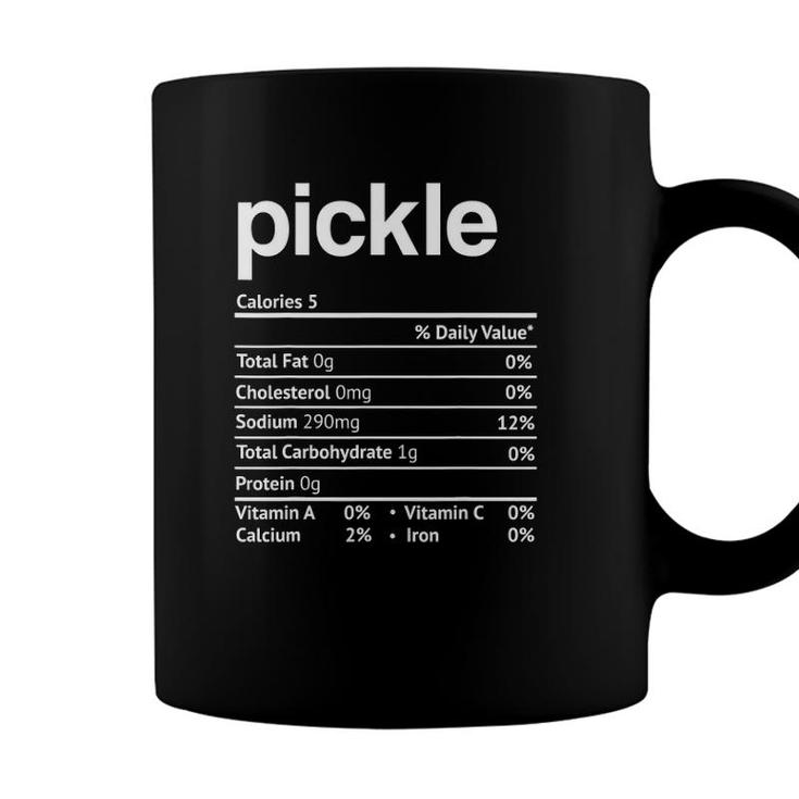 Pickle Nutrition Facts Funny Thanksgiving Christmas Food Coffee Mug