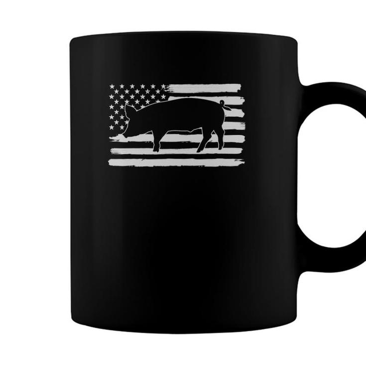 Pigs 4Th Of July Usa Flag Us America Coffee Mug