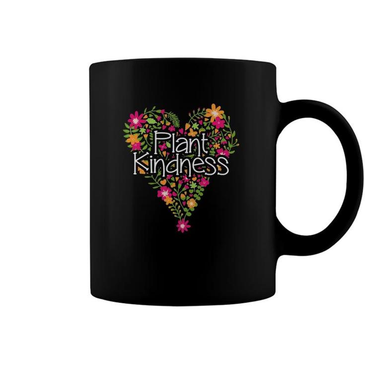 Plant Kindness Floral Heart Gardener Coffee Mug