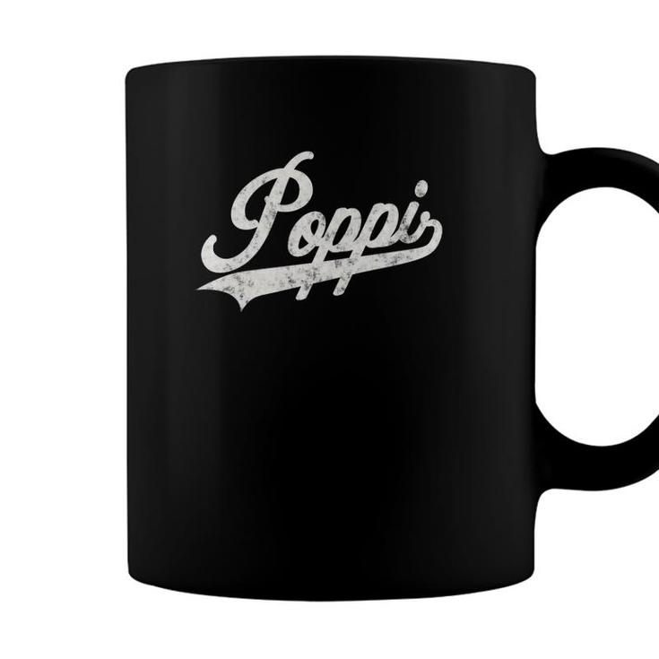Poppi Retro Style Fathers Day Gift For Funny Poppi Grandpa Coffee Mug