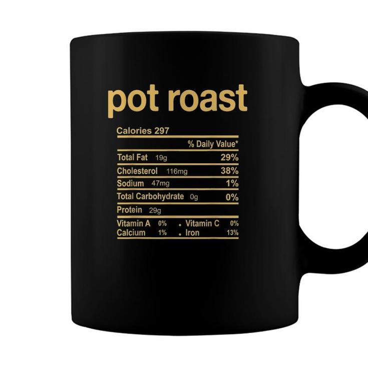 Pot Roast Nutrition Facts Funny Thanksgiving Christmas Coffee Mug