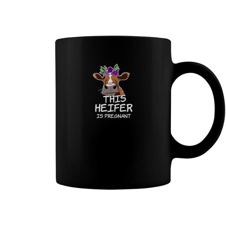 Pregnant Heifer Cute Cow Southern Baby Shower Gift Coffee Mug