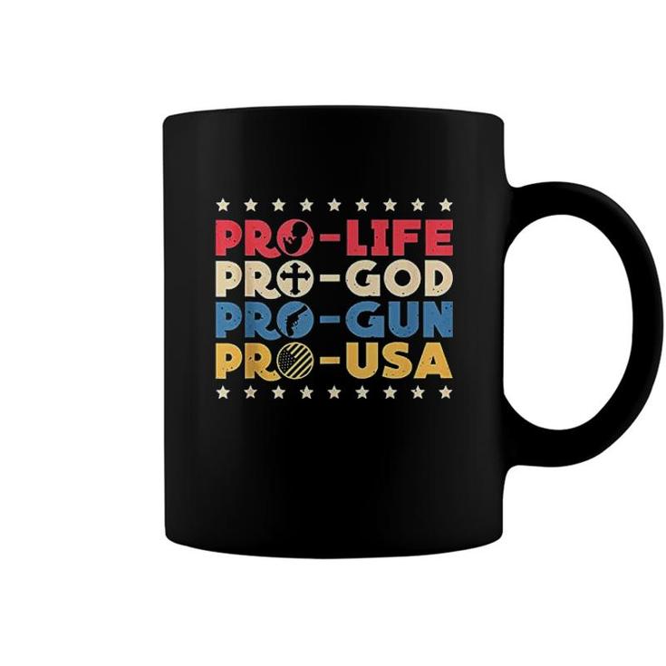 Pro God Pro Usa Conservative Patriot Coffee Mug