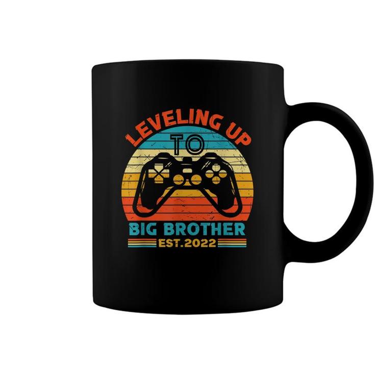 Promoted To Big Bro 2022 Vintage Leveled Up To Big Brother Coffee Mug
