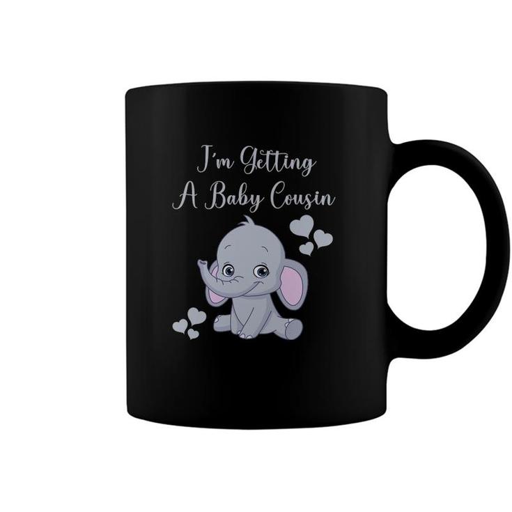 Promoted To Big Cousin Cute Elephant Pregnancy Announcement Coffee Mug