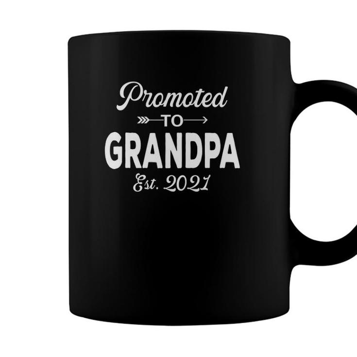 Promoted To Grandpa 2021 Fathers Day Gifts New Dad Grandpa Coffee Mug