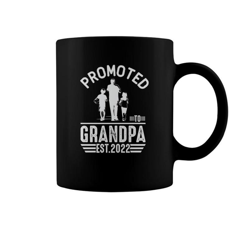 Promoted To Grandpa Est 2022 First Time New Father Day Fathers Day Coffee Mug