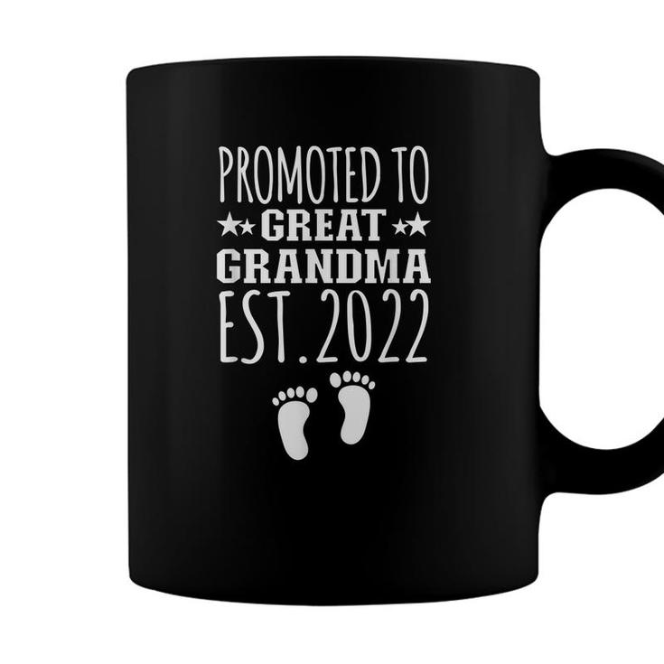 Promoted To Great Grandma 2022 First Time Great Grandma 2022  Coffee Mug